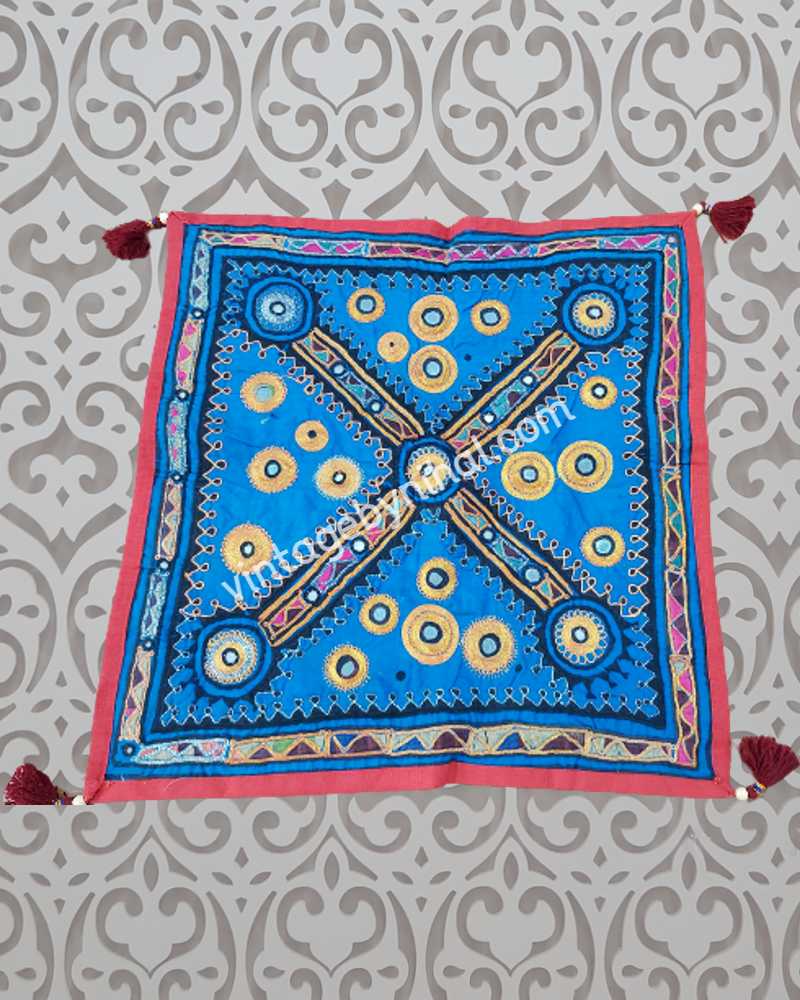 Vintage Handmade Zari Embroidered Tapestry/Chakla